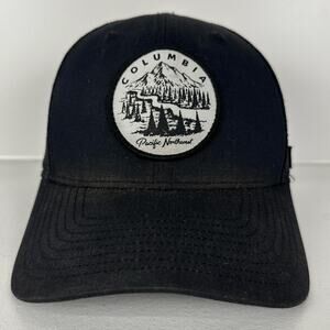 Columbia Pacific Northwest Trucker Hat Black Mesh Snapback Cap Outdoor